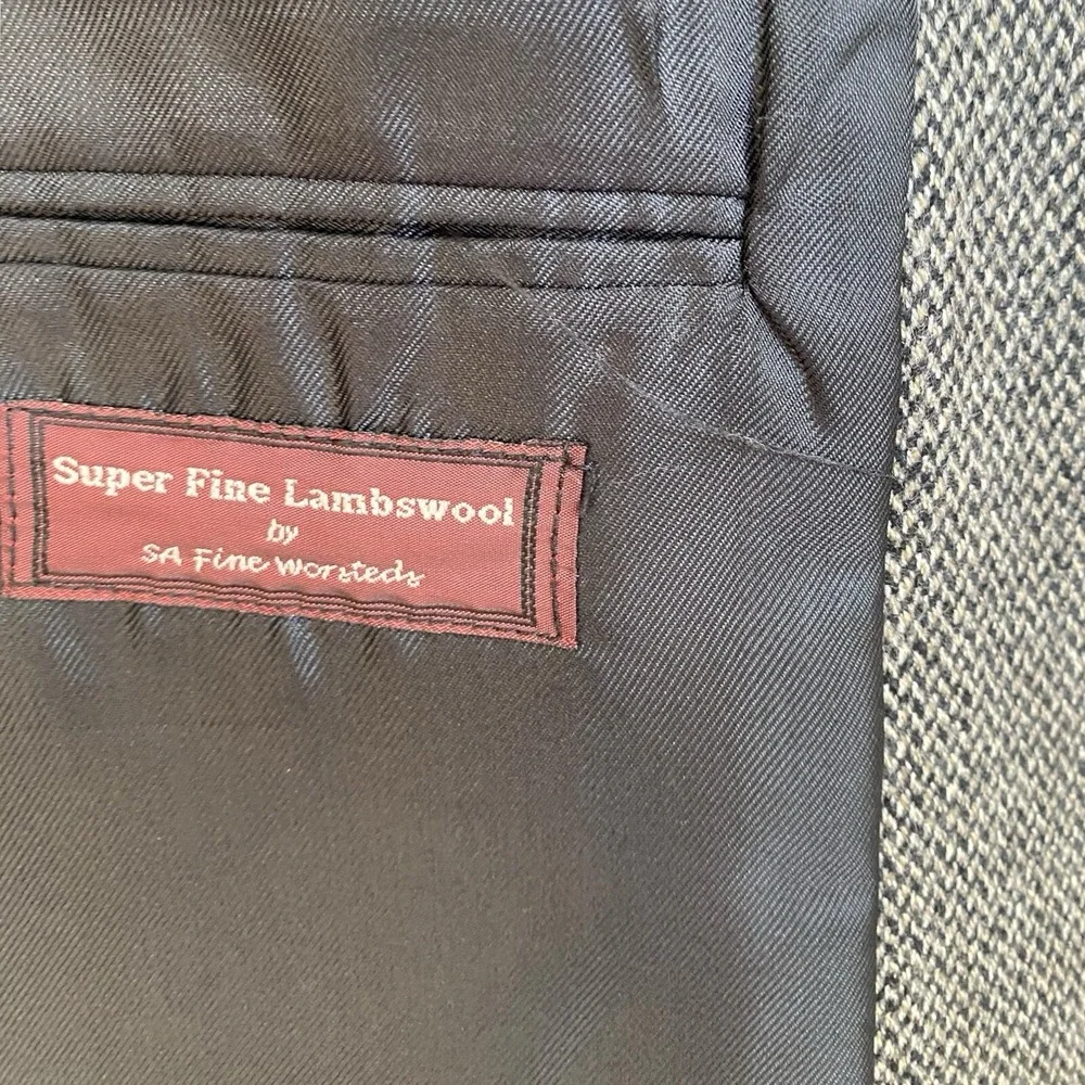 Allyn Saint George 44R Blazer Sport Coat 3/2 Roll Lambswool Suit Jacket‎ VTG